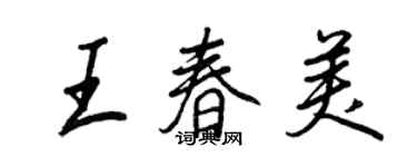 王正良王春美行书个性签名怎么写