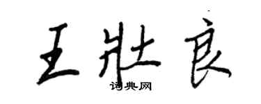 王正良王壮良行书个性签名怎么写