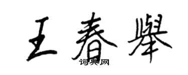 王正良王春举行书个性签名怎么写