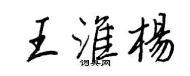 王正良王淮杨行书个性签名怎么写
