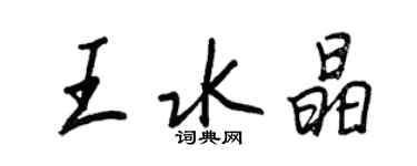 王正良王水晶行书个性签名怎么写