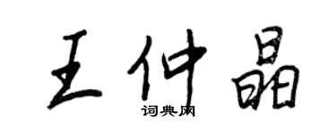 王正良王仲晶行书个性签名怎么写
