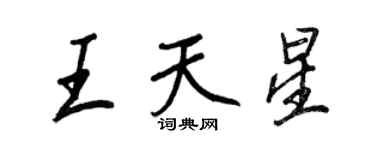 王正良王天星行书个性签名怎么写