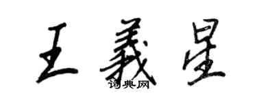 王正良王义星行书个性签名怎么写