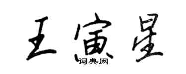 王正良王寅星行书个性签名怎么写
