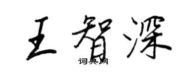 王正良王智深行书个性签名怎么写