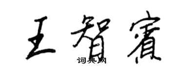 王正良王智宾行书个性签名怎么写