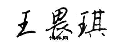 王正良王畏琪行书个性签名怎么写
