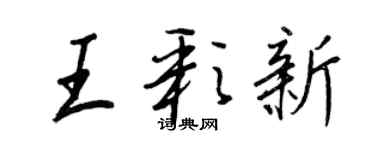 王正良王彩新行书个性签名怎么写