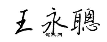 王正良王永聪行书个性签名怎么写