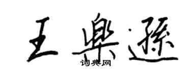 王正良王乐逊行书个性签名怎么写