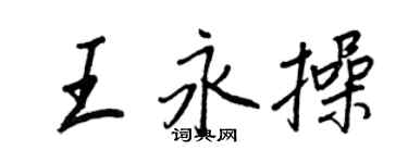 王正良王永操行书个性签名怎么写