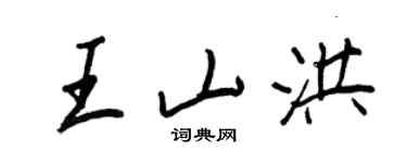 王正良王山洪行书个性签名怎么写