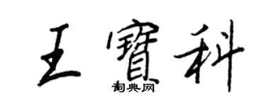王正良王宝科行书个性签名怎么写
