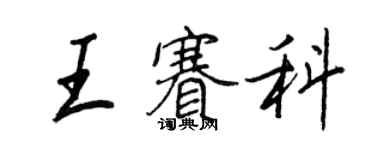 王正良王赛科行书个性签名怎么写