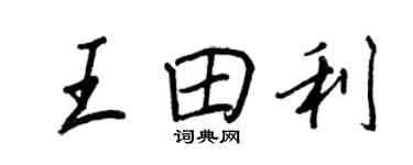 王正良王田利行书个性签名怎么写
