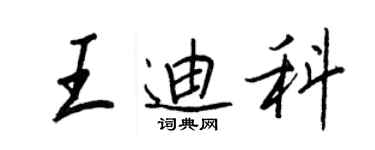 王正良王迪科行书个性签名怎么写