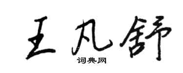 王正良王凡舒行书个性签名怎么写