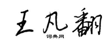王正良王凡翻行书个性签名怎么写