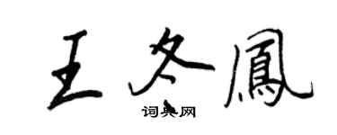 王正良王冬凤行书个性签名怎么写