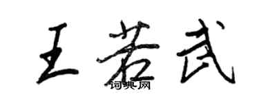 王正良王若武行书个性签名怎么写