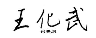王正良王化武行书个性签名怎么写