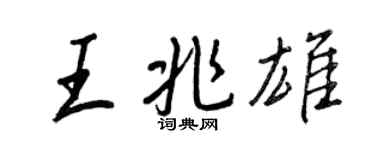 王正良王兆雄行书个性签名怎么写