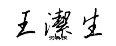 王正良王洁生行书个性签名怎么写