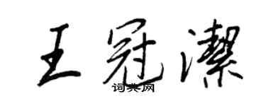 王正良王冠洁行书个性签名怎么写