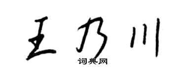 王正良王乃川行书个性签名怎么写