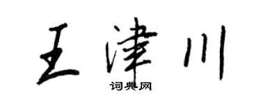 王正良王津川行书个性签名怎么写