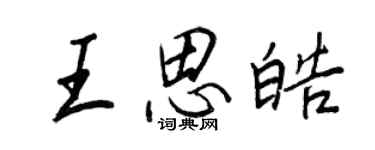 王正良王思皓行书个性签名怎么写