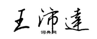 王正良王沛达行书个性签名怎么写