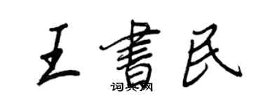 王正良王书民行书个性签名怎么写