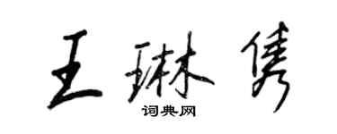 王正良王琳隽行书个性签名怎么写