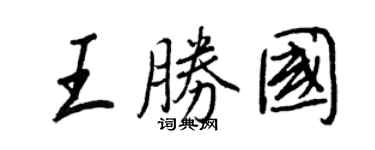 王正良王胜国行书个性签名怎么写