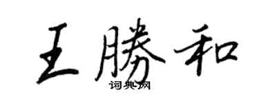 王正良王胜和行书个性签名怎么写