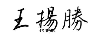 王正良王扬胜行书个性签名怎么写