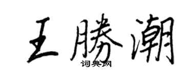 王正良王胜潮行书个性签名怎么写
