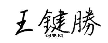 王正良王键胜行书个性签名怎么写