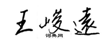 王正良王峻远行书个性签名怎么写