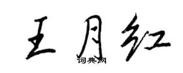 王正良王月红行书个性签名怎么写