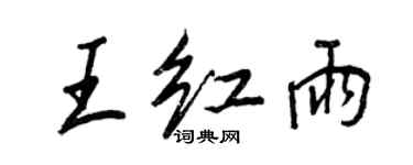 王正良王红雨行书个性签名怎么写