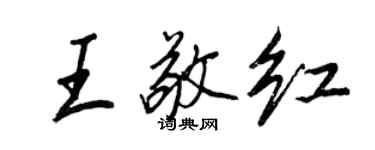 王正良王敬红行书个性签名怎么写