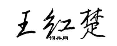 王正良王红楚行书个性签名怎么写