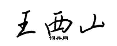 王正良王西山行书个性签名怎么写
