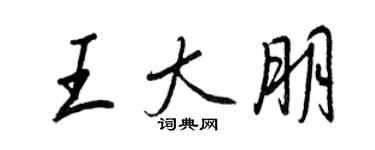 王正良王大朋行书个性签名怎么写