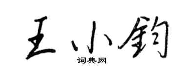 王正良王小钧行书个性签名怎么写