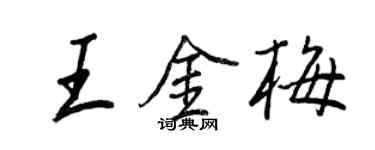 王正良王金梅行书个性签名怎么写