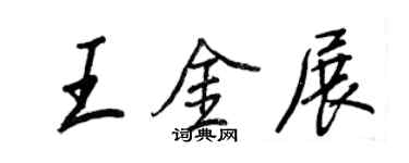 王正良王金展行书个性签名怎么写